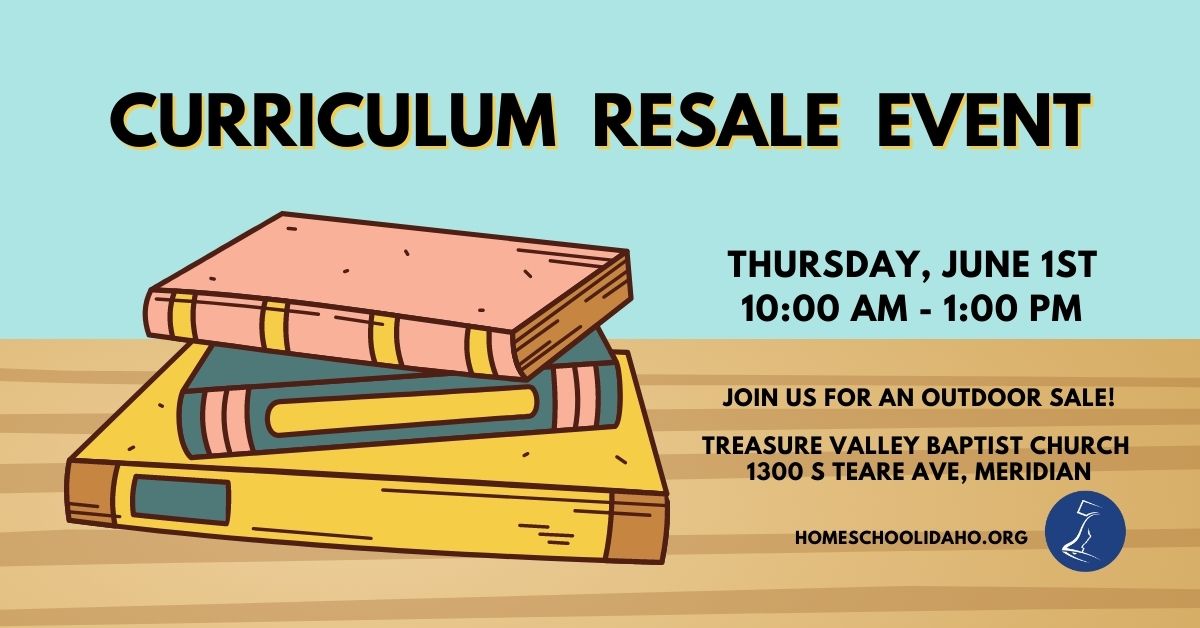 Used Curriculum Sale Homeschool Idaho